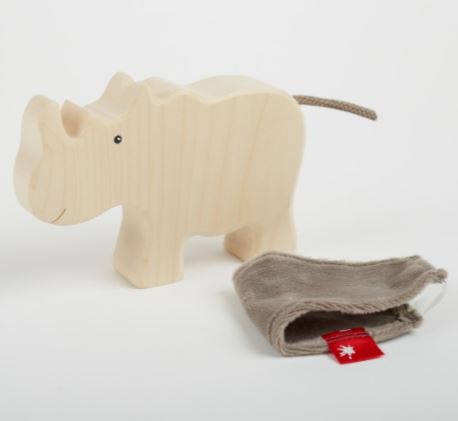 Holztier Nashorn Cudly Wudly - Bild 3