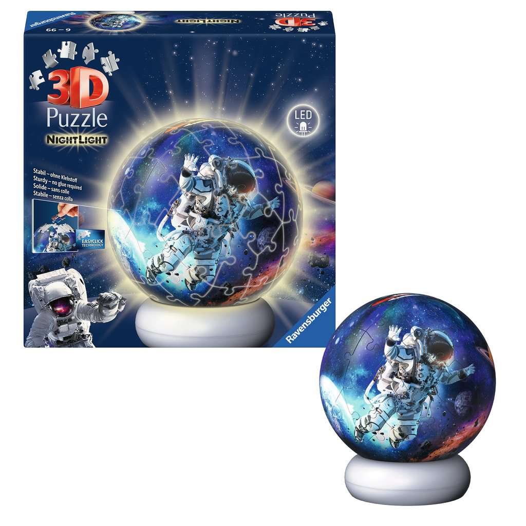 Puzzle 3D Ball 72 Teile: Nachtlicht Astronauten 08.058 - Bild 3