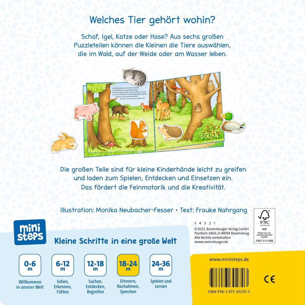 Ministeps Mein grosses Tiere Puzzle-Spielbuch 030.270 - Bild 2