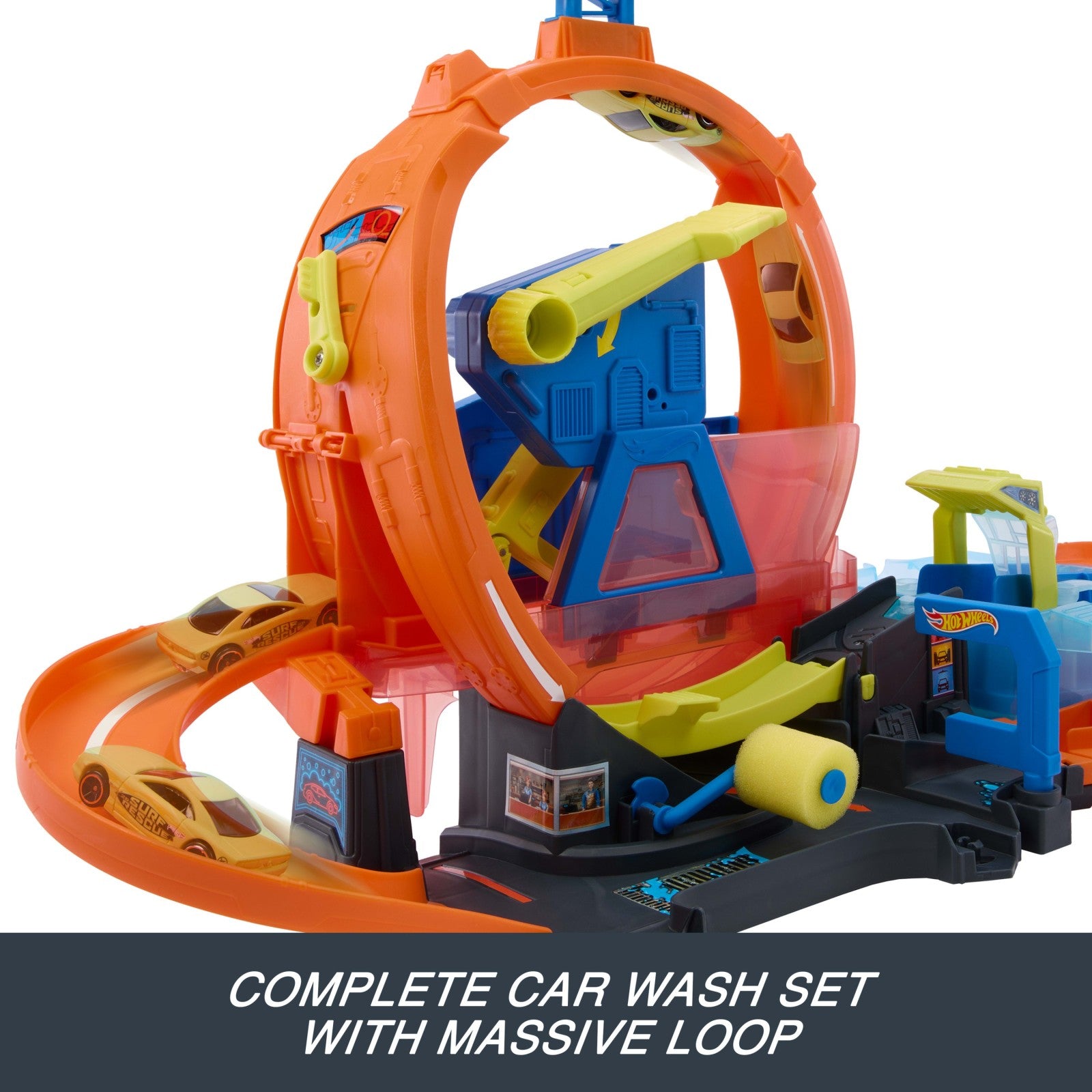 Hot Wheels City Mega Loop Autowaschanlage mit Farbwechsel-Auto - Bild 4