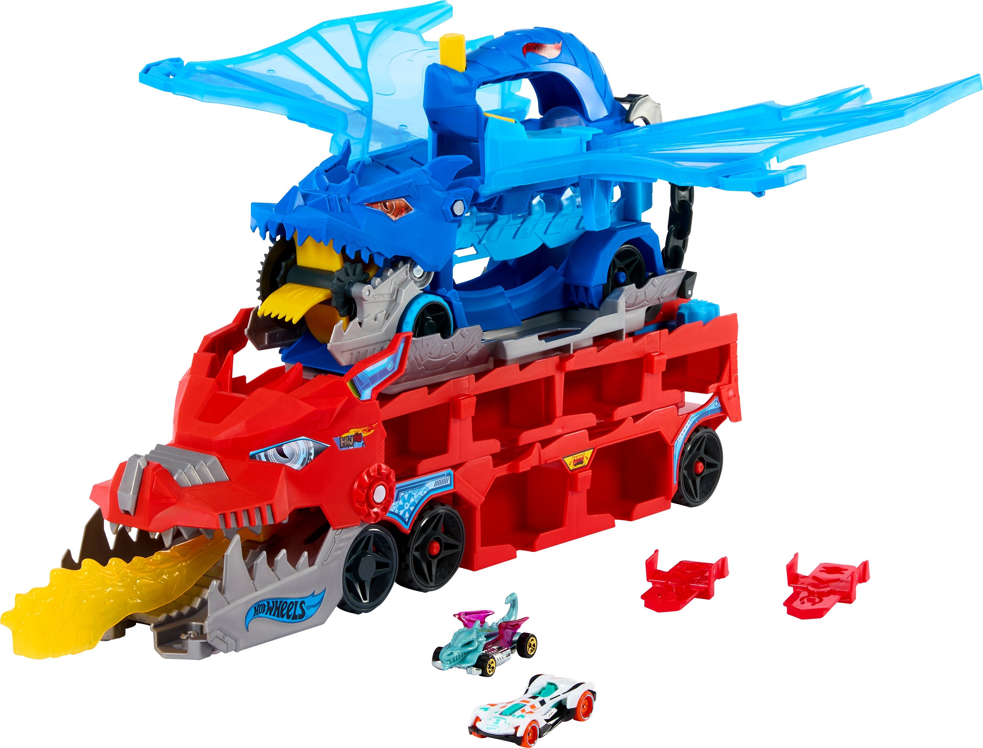 Hot Wheels City Hot Wheels ultimativer 2-in-1 Drachentransporter - Bild 2