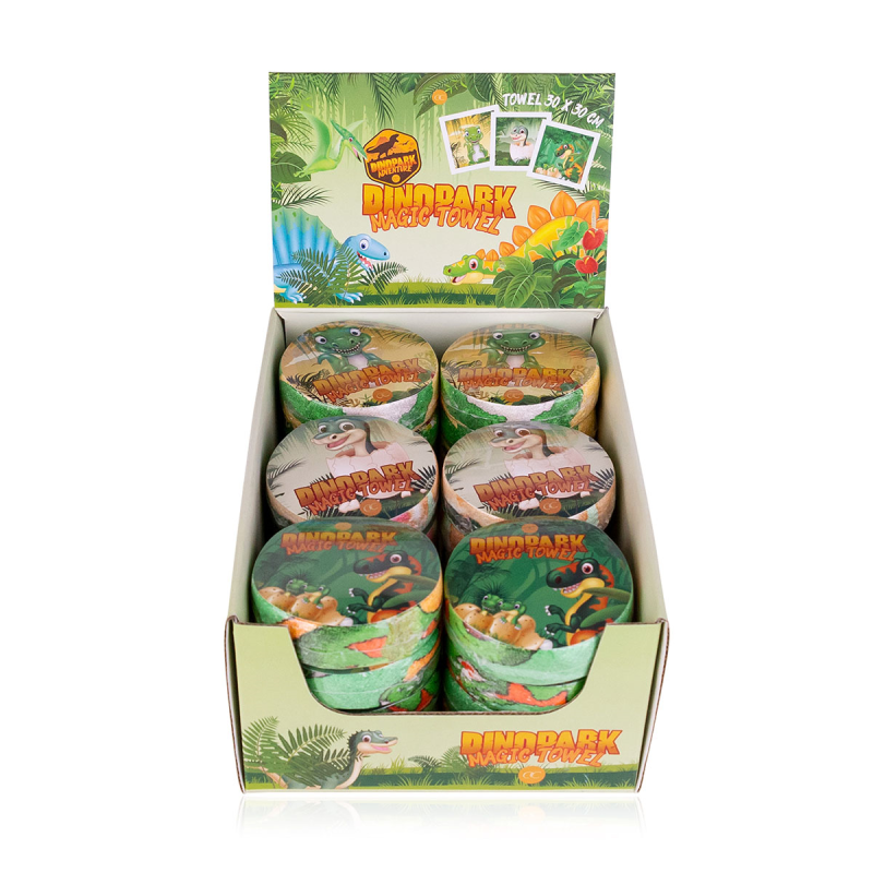 Magisches Handtuch Dinopark 27 x 27cm - Bild 1