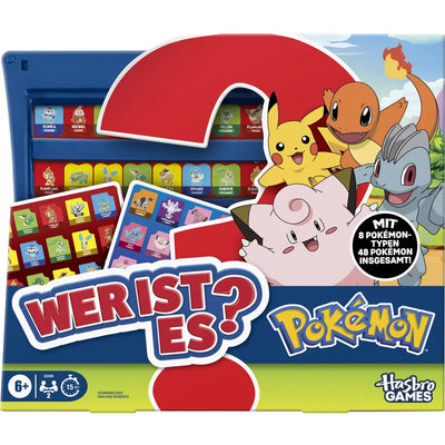 Verpackung Wer ist es? Pokémon Edition von Hasbro mit Pikachu, Glumanda und Pummeluff