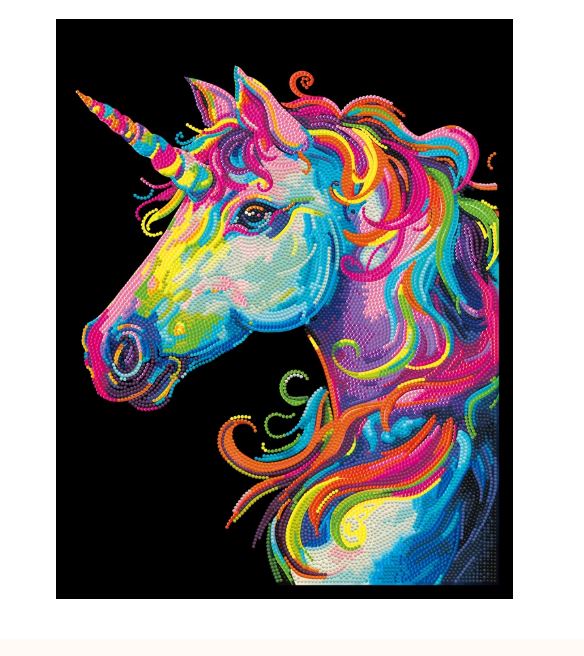 Diamond Painting Neon Einhorn - Bild 3