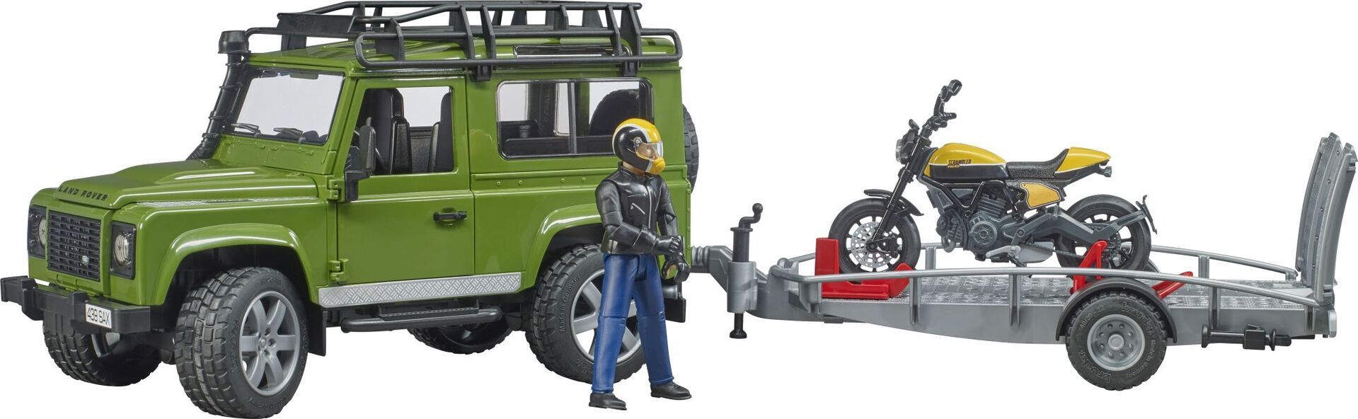 Bruder 02589 Land Rover Defender mit Anhänger - Bild 1