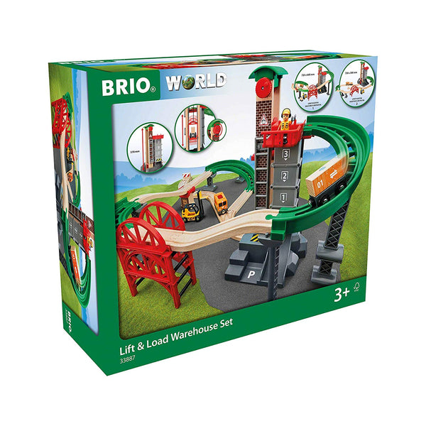 Brio Grosses Lagerhaus-Set mit Aufzug 33887