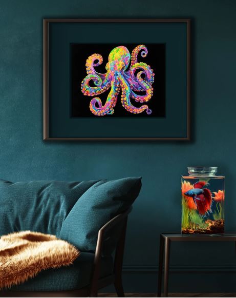 Diamond Painting Neon Oktopus - Bild 3