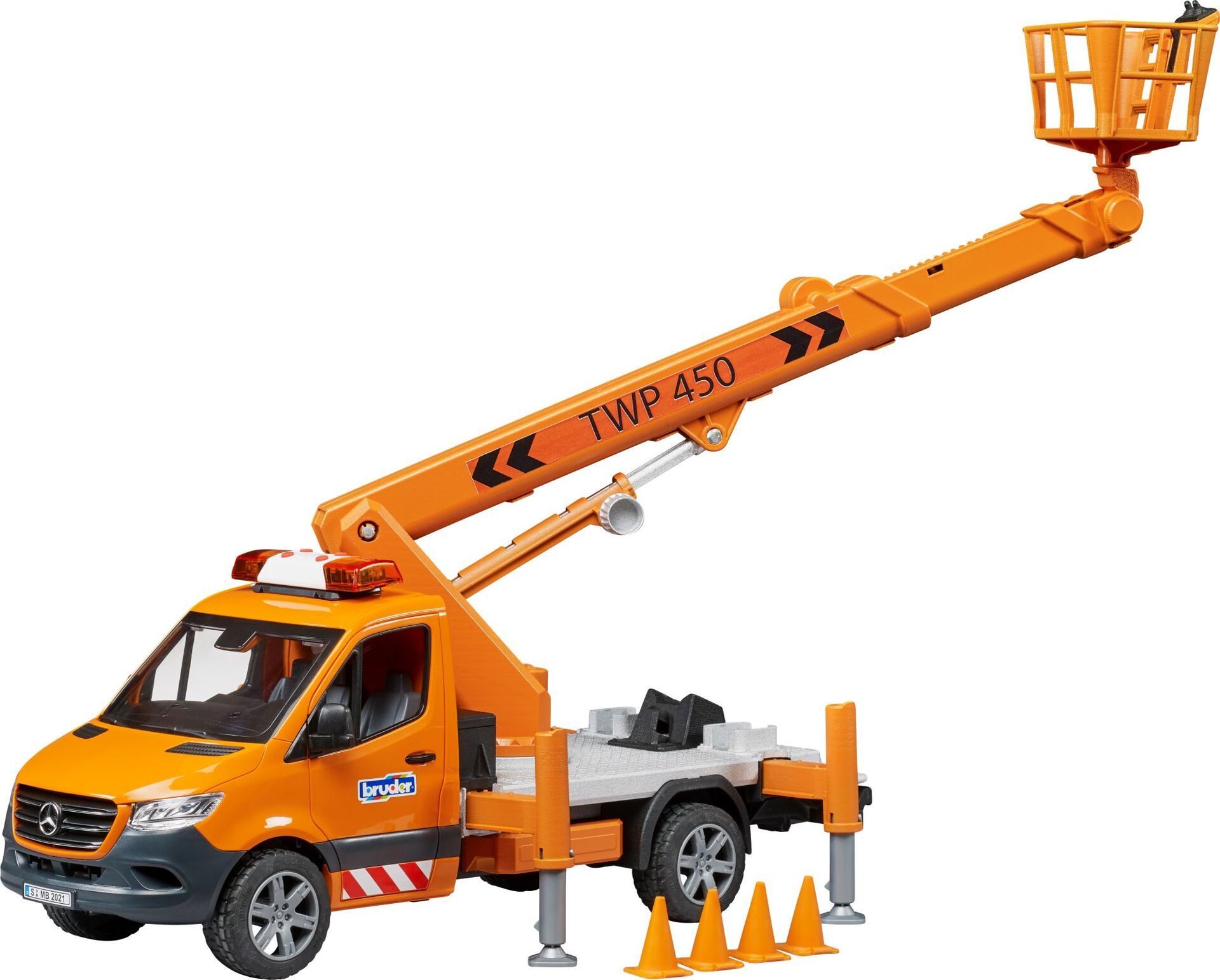 Bruder 02679 MB Sprinter Arbeitsbühne mit L+S - Bild 4