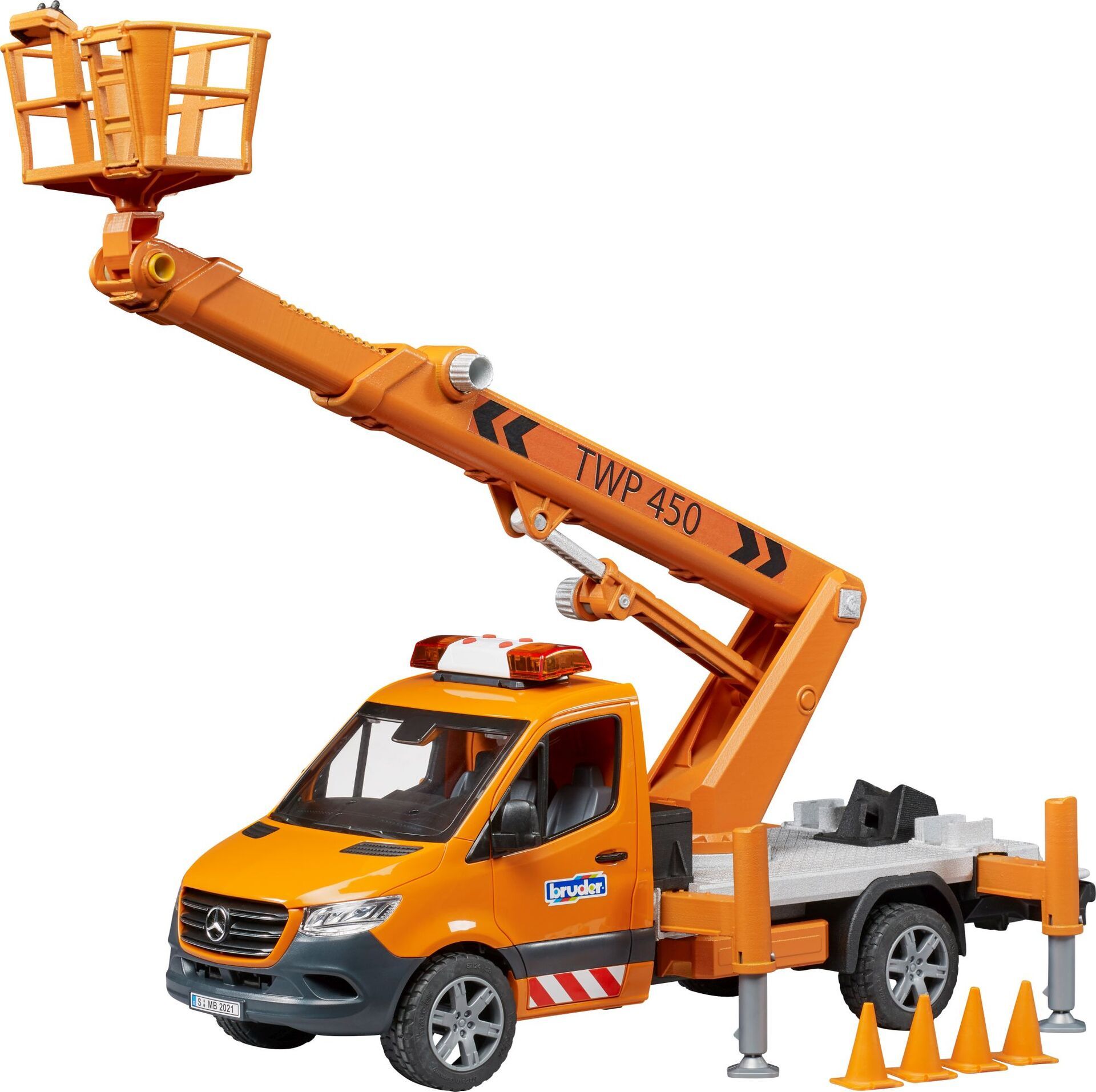Bruder 02679 MB Sprinter Arbeitsbühne mit L+S - Bild 5