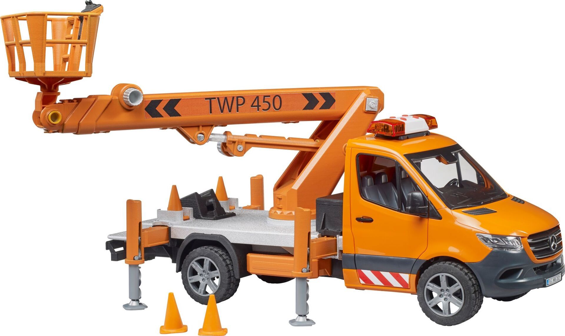 Bruder 02679 MB Sprinter Arbeitsbühne mit L+S - Bild 7