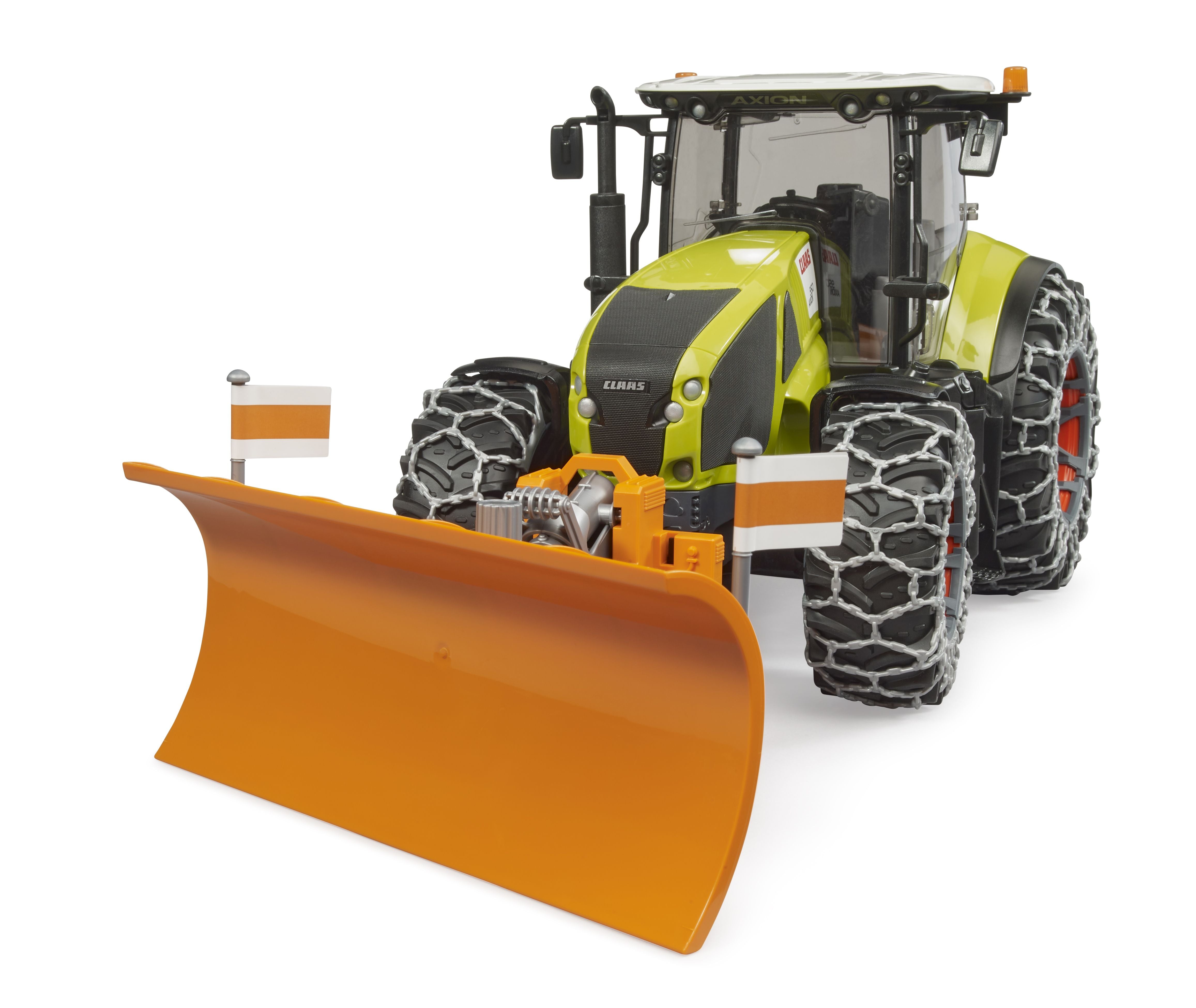 Bruder 03018 Claas Axion 950 mit Schneekette und Räumschild - Bild 2