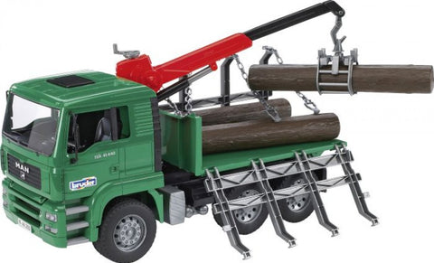 Bruder 02769 MAN Holztransport-LKW mit Ladekran