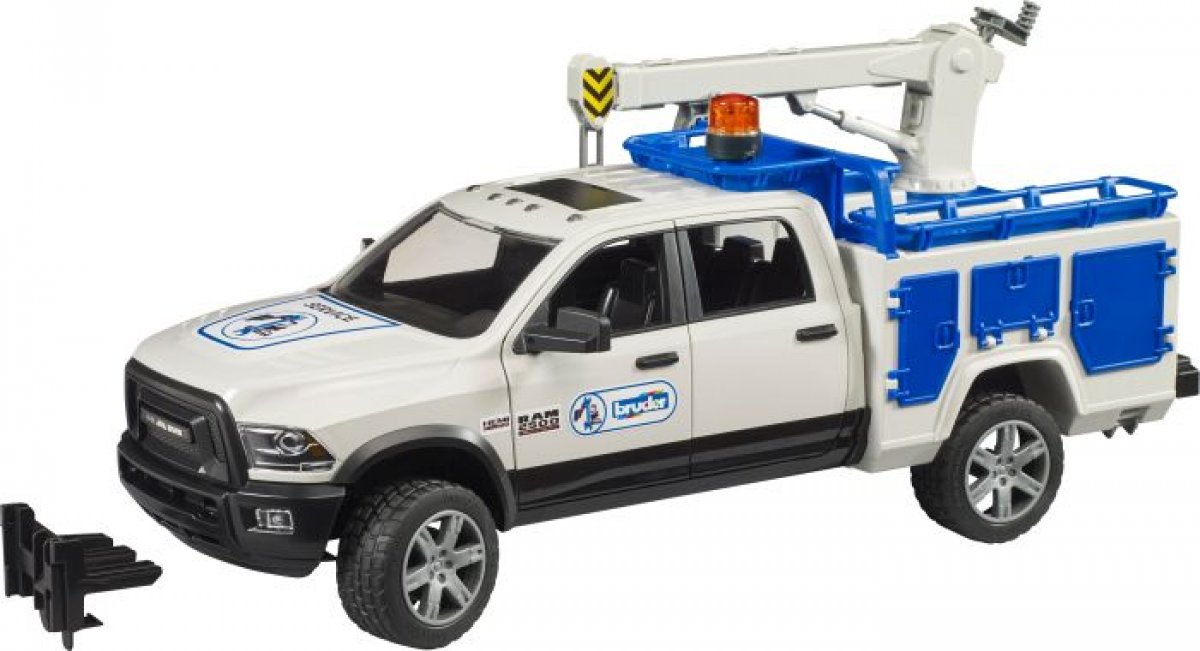Bruder 02509 Service Truck mit Kran und Rundumleuchte - Bild 1