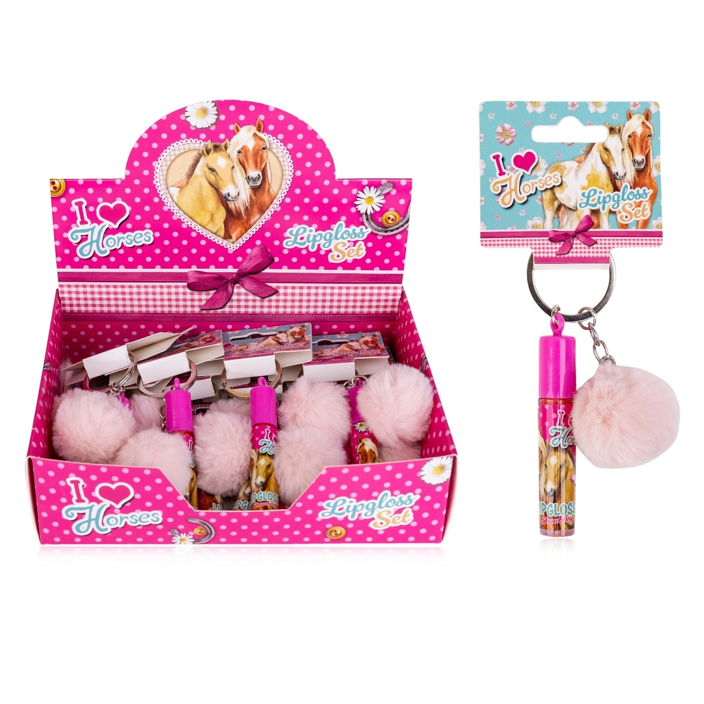 Lipgloss : I love horses mit Schlüsselanhänger - Bild 1