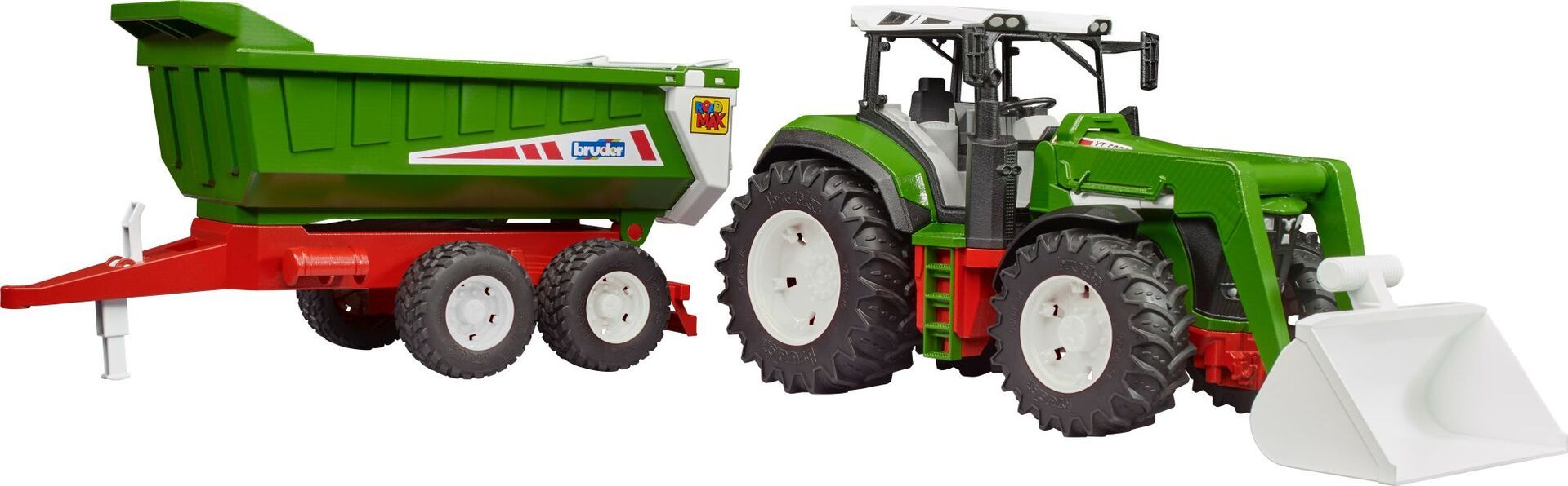 Bruder 03452 ROADMAX Traktor mit Frontlader + Kippanhänger 03452 - Bild 4