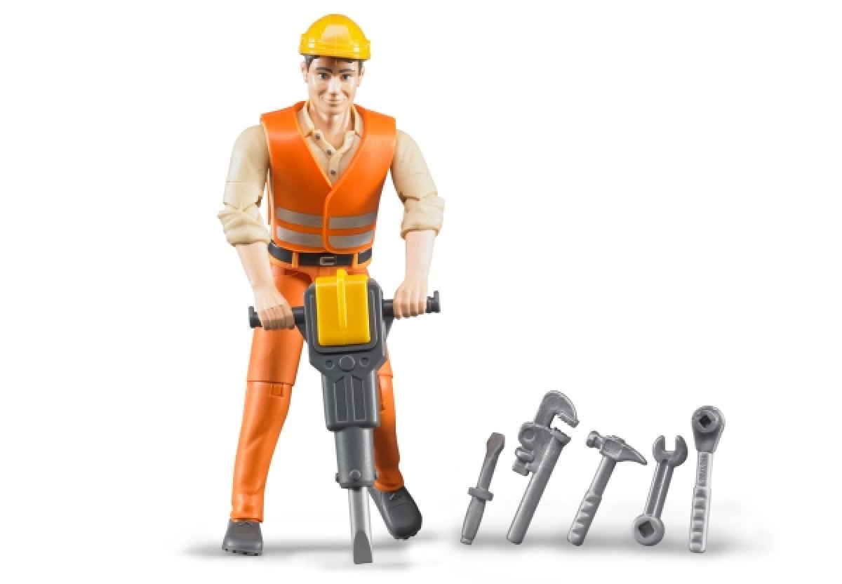 Bruder 60020 Bauarbeiter mit Zubehör - Bild 1