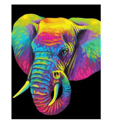Diamond Painting Neon Elefant
