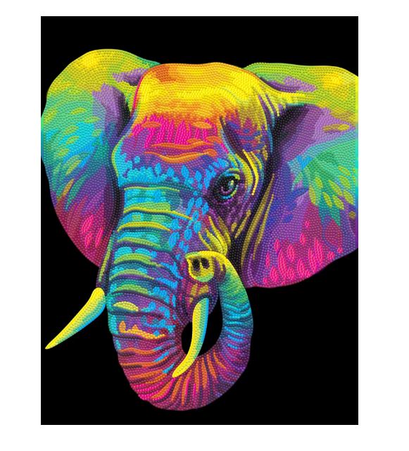 Diamond Painting Neon Elefant - Bild 1