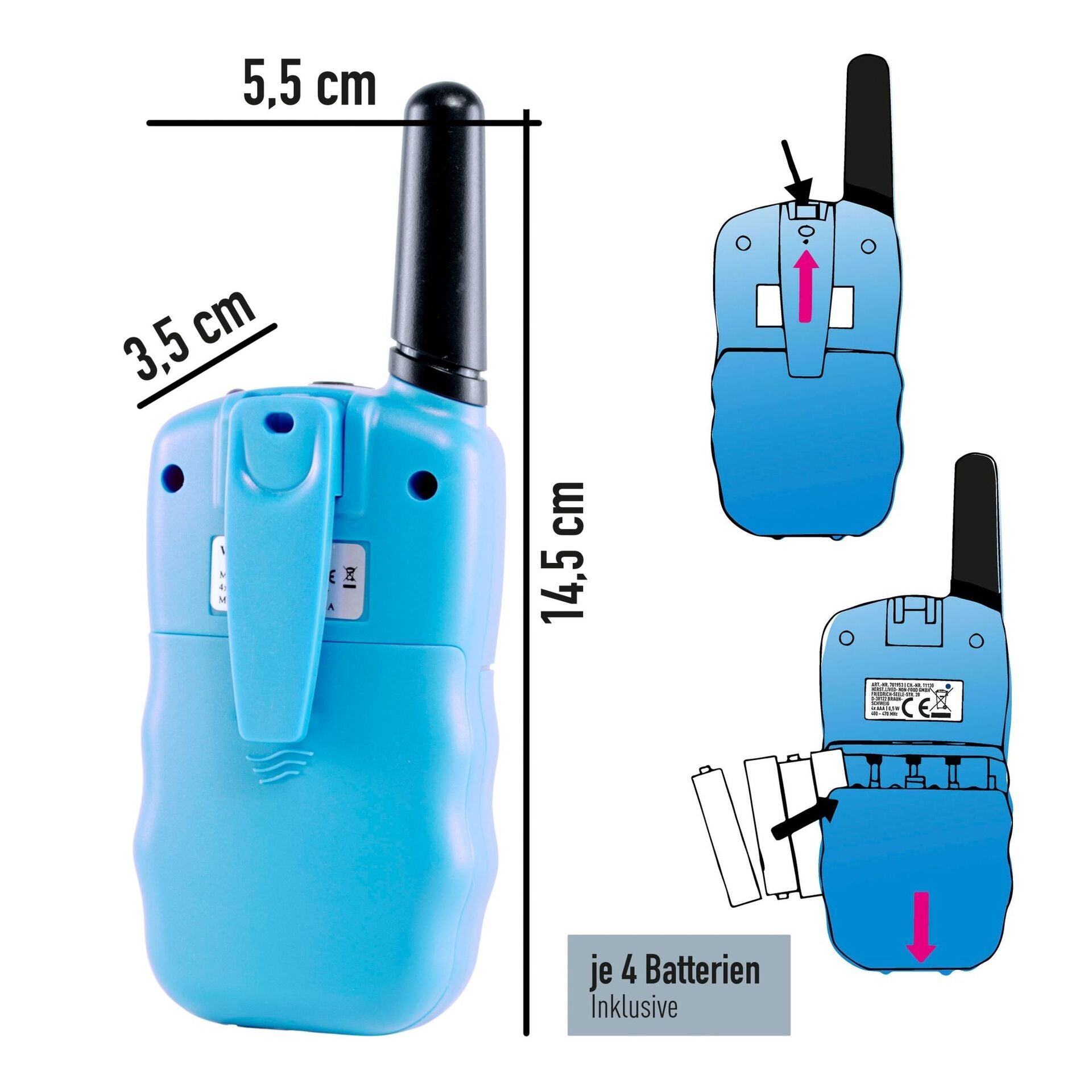 Walkie -Talkie X4 -Tech blau - Bild 3