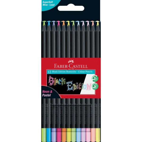 FABER CASTELL Farbstifte pastell / neon 12 Stück - Bild 1