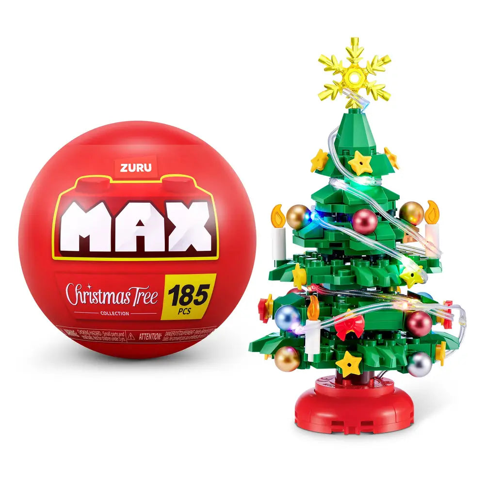 ZURU MAX Weihnachtsbaum mit LED, 185 Klemmbausteine - Bild 1