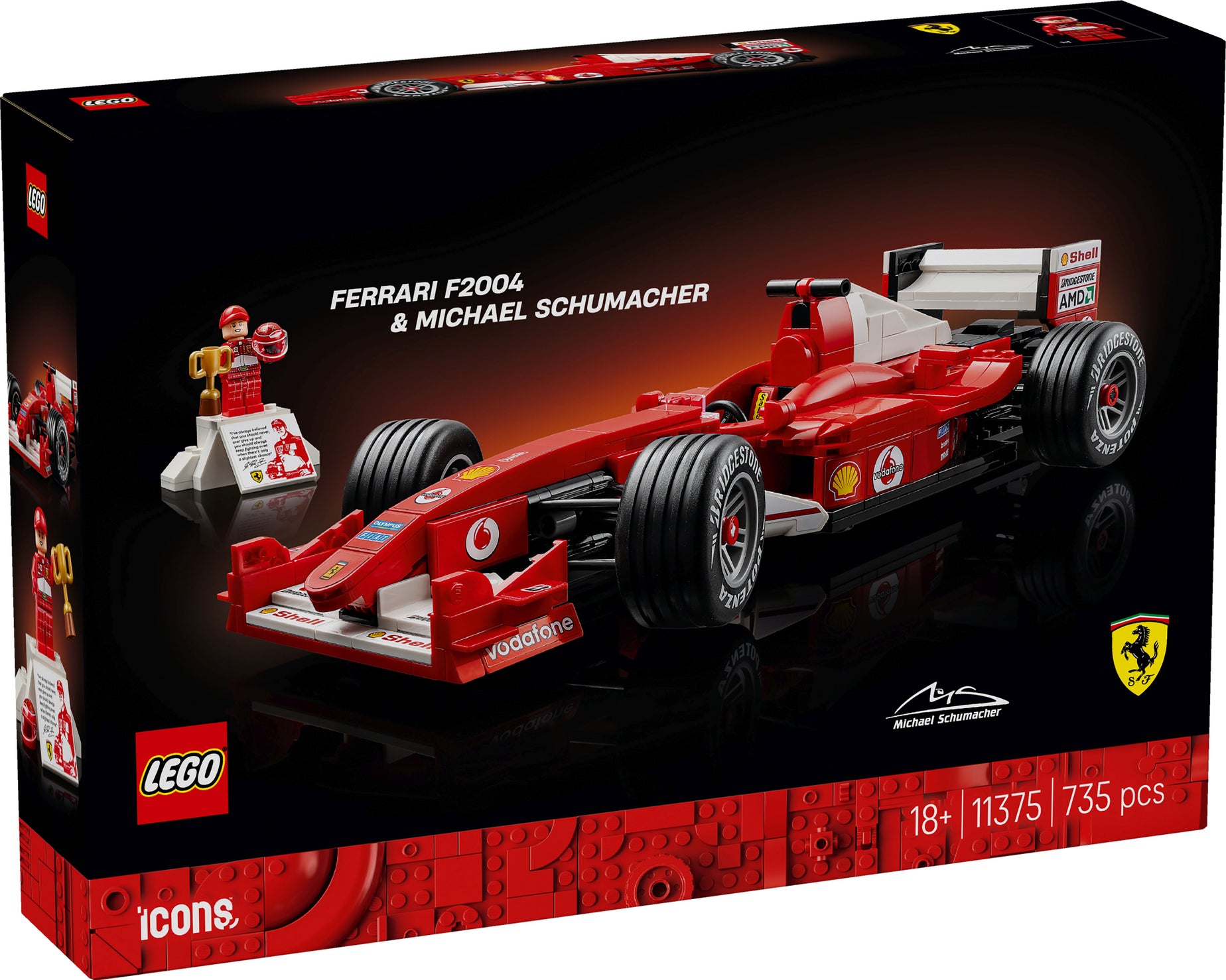 LEGO Icons 11375 Ferrari F2004 und Michael Schumacher