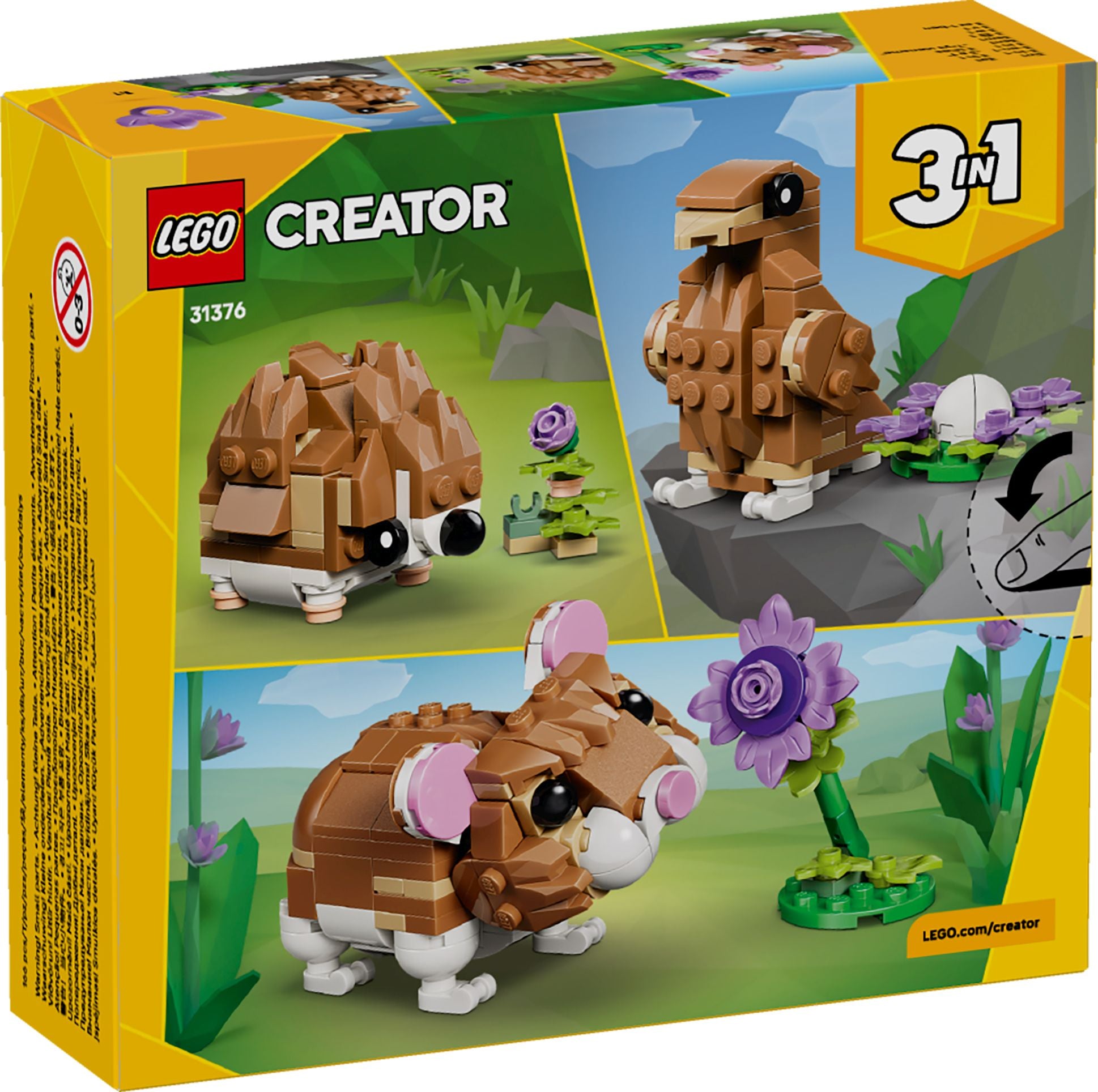 LEGO Creator 3-in-1 Niedlicher Hamster mit Blume 31376 - Bild 6