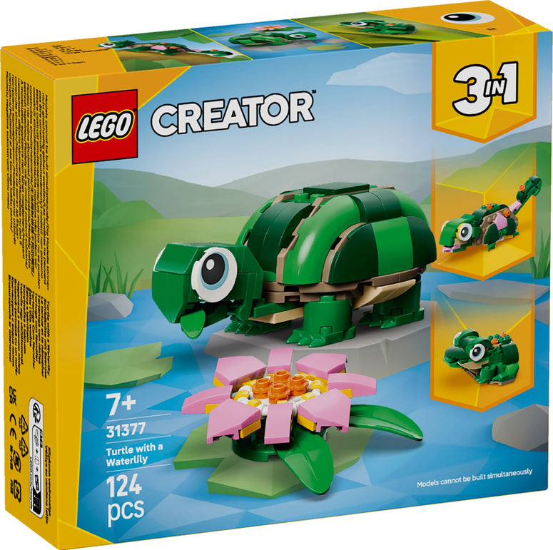 LEGO Creator 3-in-1 Schildkröte mit Seerose 31377
