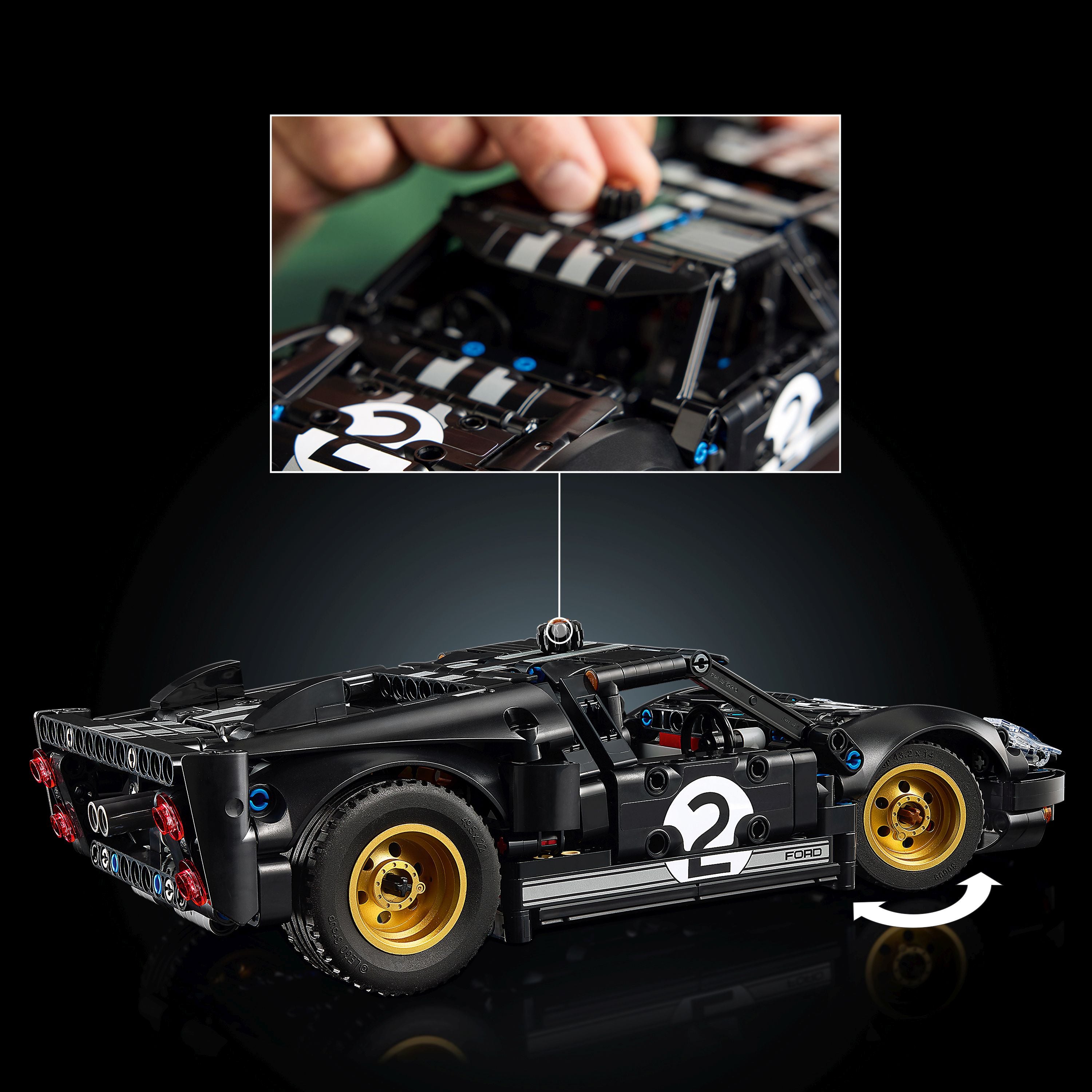 LEGO Technic 1966 Ford GT40 MKII Rennwagen 42223 - Bild 8