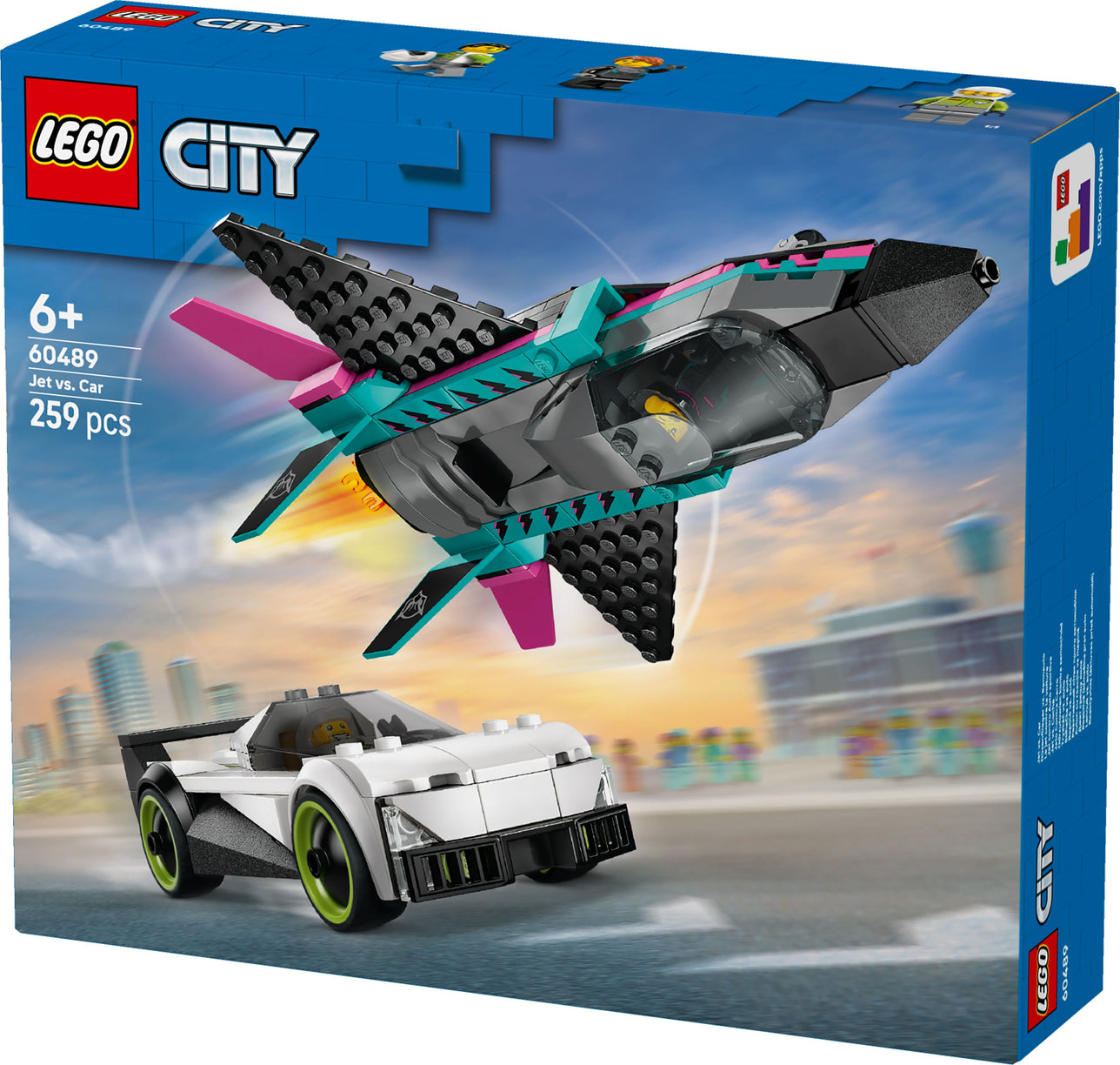 LEGO City Düsenflieger vs. Rennauto 60489