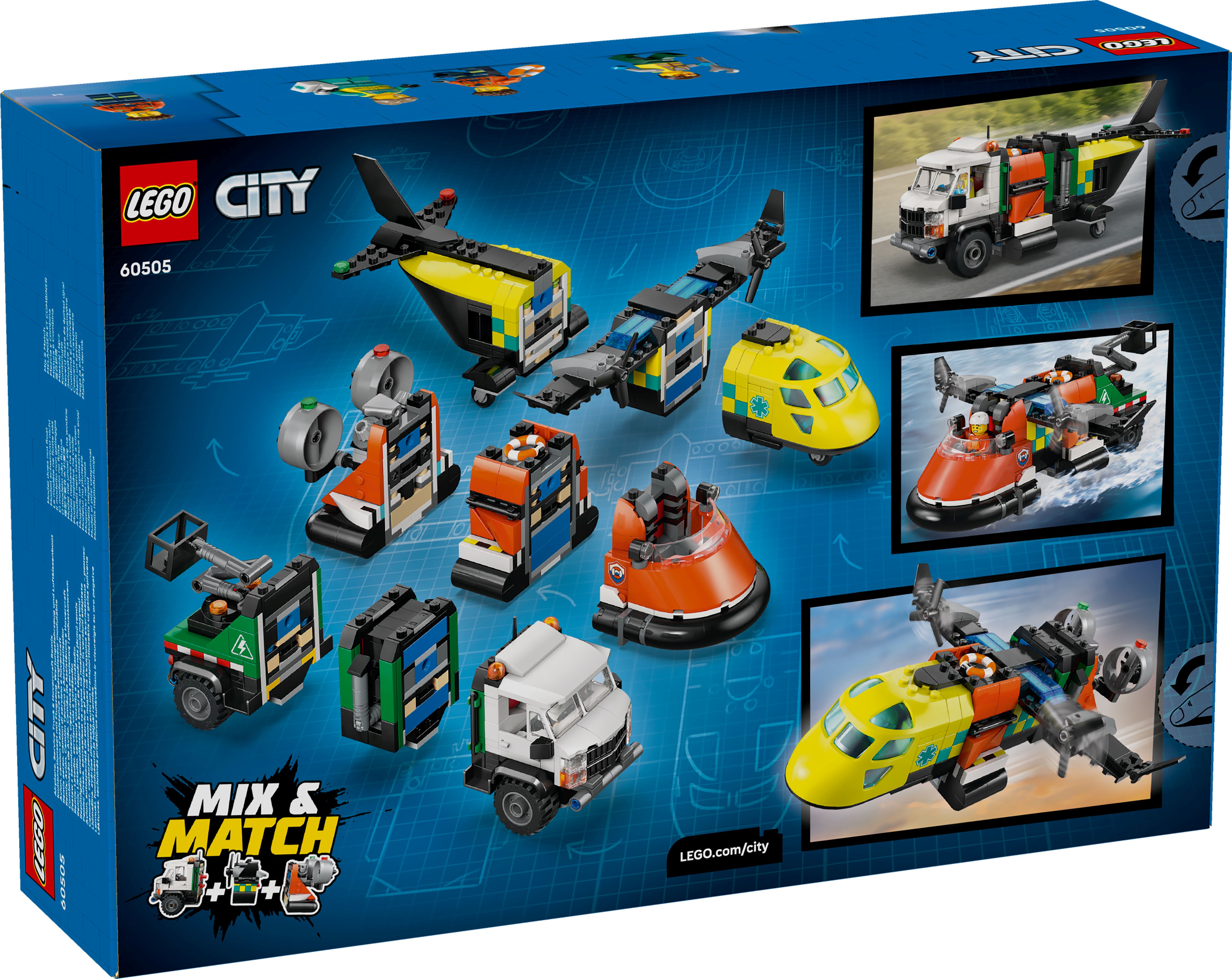 LEGO City Kombinationsset mit Flugzeug, Wartungsfahrzeug und Luftkissenboot 60505 - Bild 9