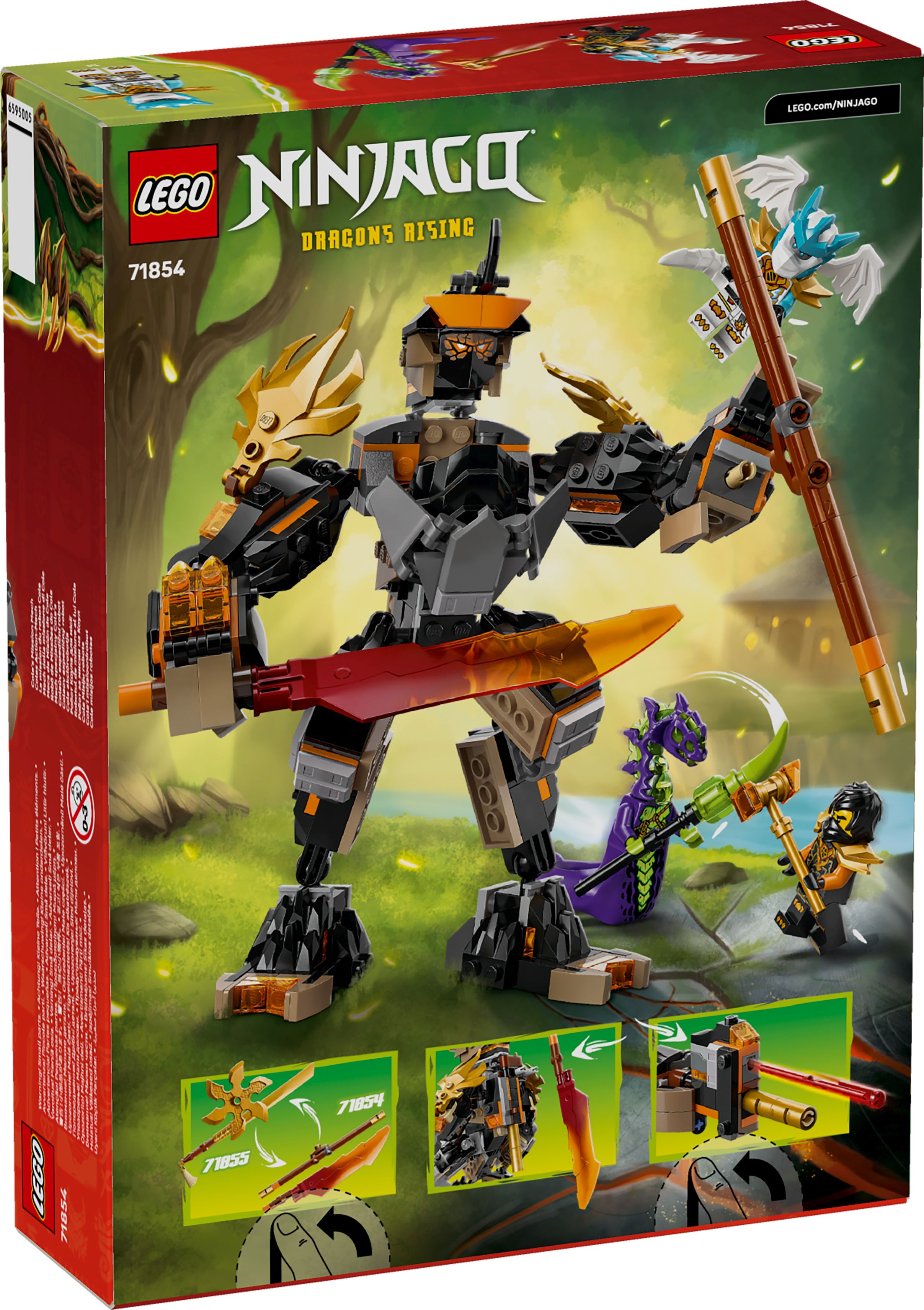 LEGO NINJAGO Coles Action-Mech und Drachen-Zane 71854 - Bild 6