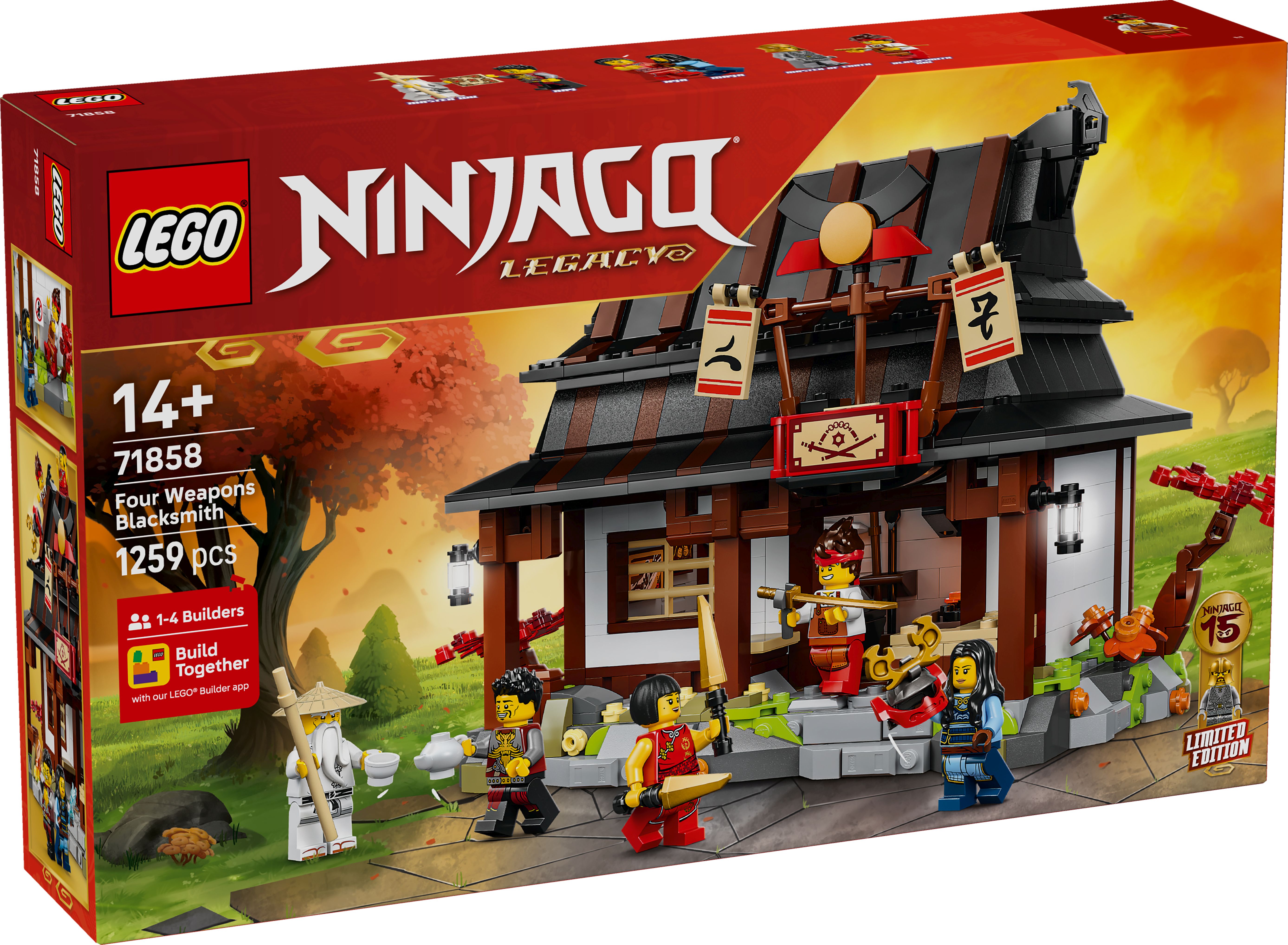 LEGO NINJAGO 15-jähriges Jubiläum der Vier-Waffen-Schmiede 71858 - Bild 1