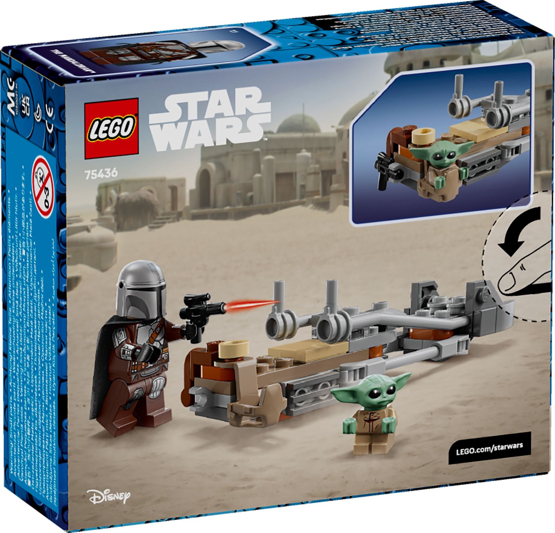 LEGO Star Wars™ 75436 Der Mandalorianer und Grogu auf ihrem Speeder Bike™ - Bild 6