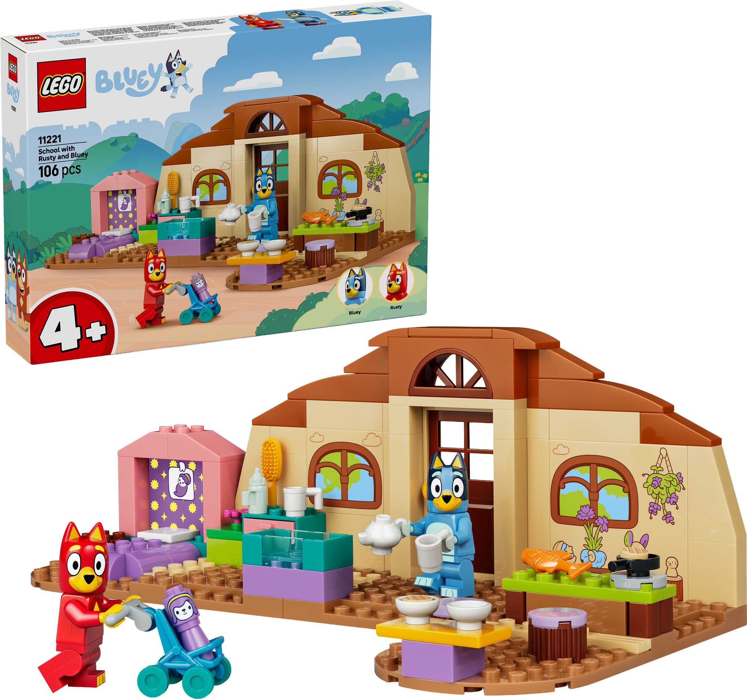 LEGO® Bluey 11221 Schule mit Rusty und Bluey - Bild 1