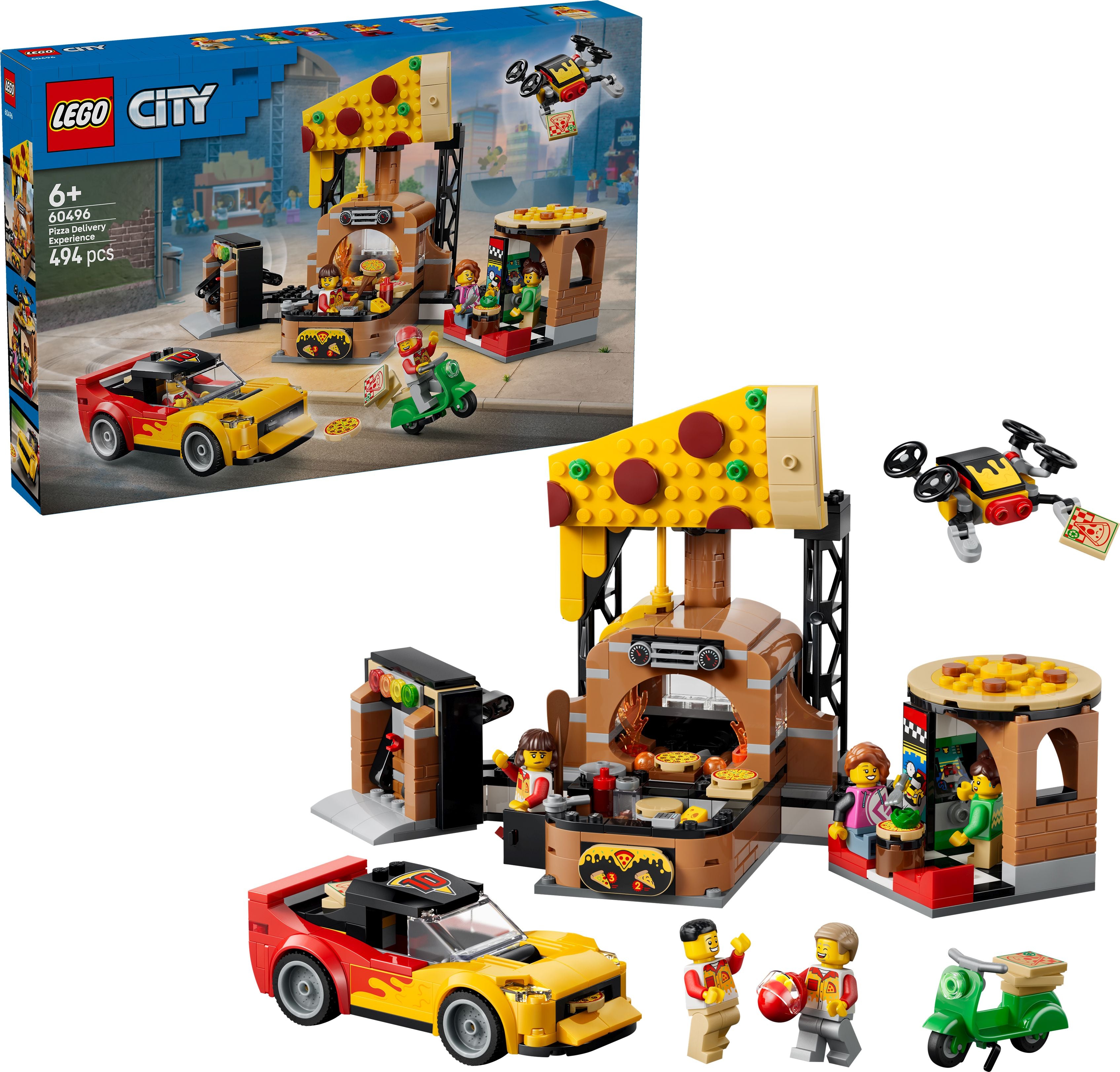 LEGO City 60496 Pizza-Liefererlebnis mit Fahrzeugen - Bild 1