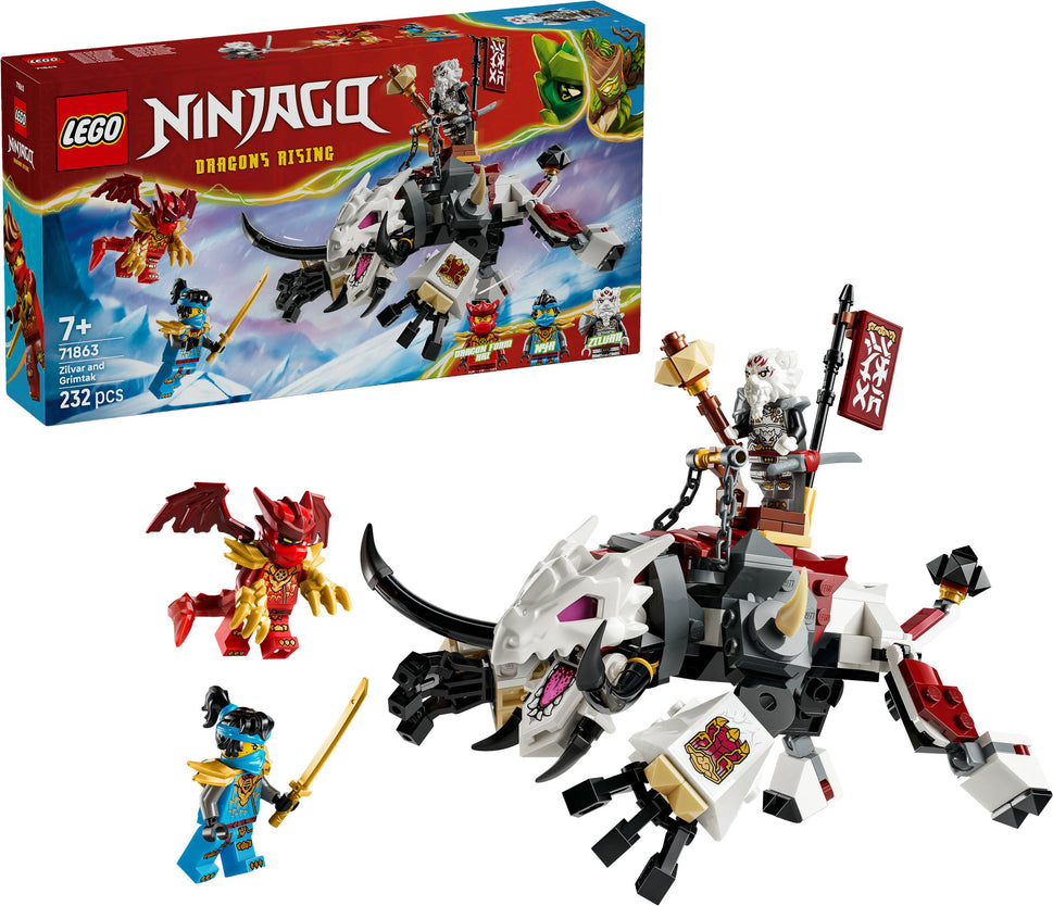 LEGO Ninjago 71863 Zilvar auf seinem Drachentier Grimtak