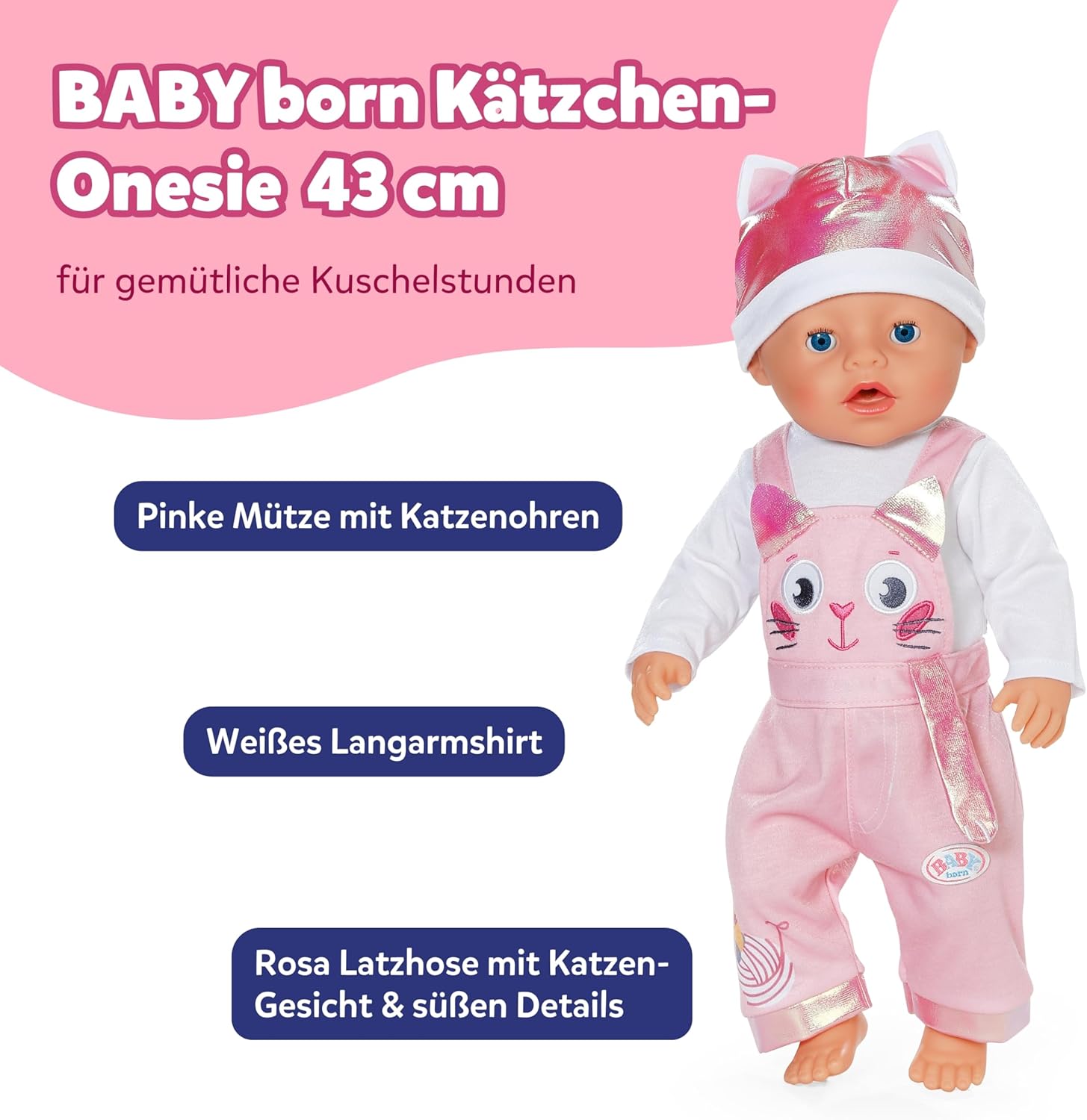 BABY born Einteiler mit Mütze 43cm - Bild 5