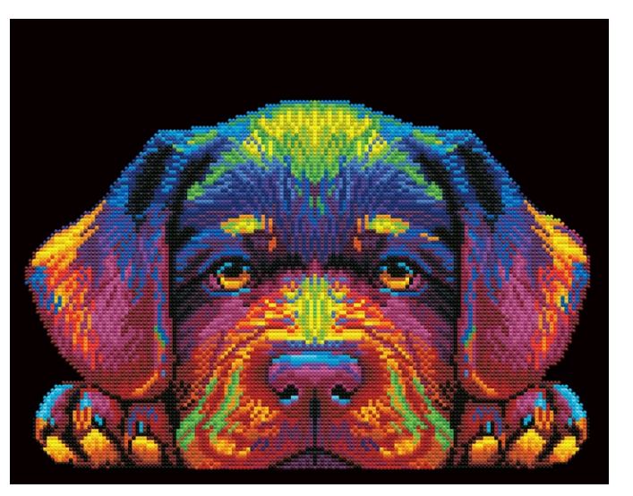 Diamond Painting Neon Hundewelpen - Bild 3