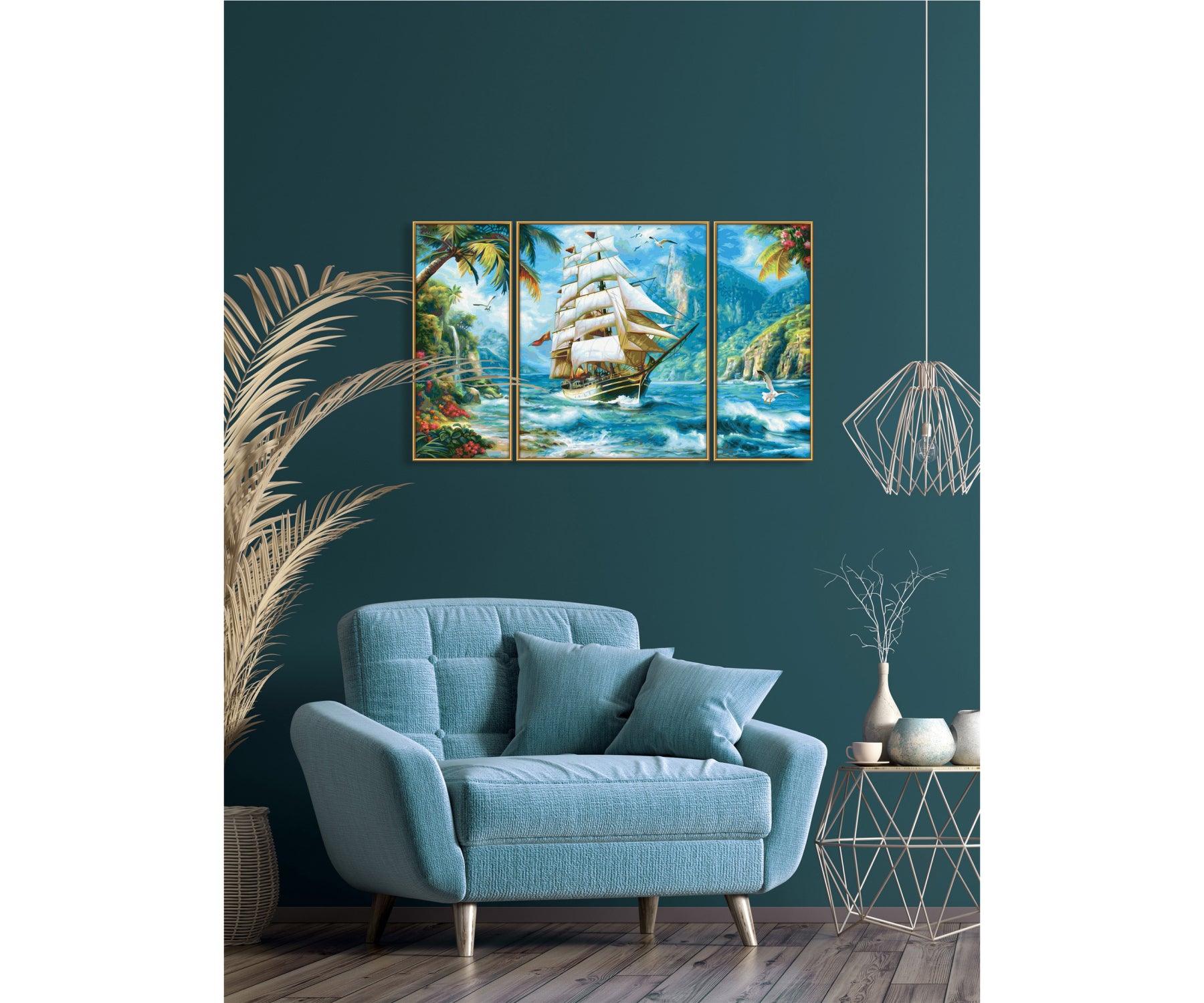 Schipper Segelschiff in der Südsee 50x80cm - Bild 3
