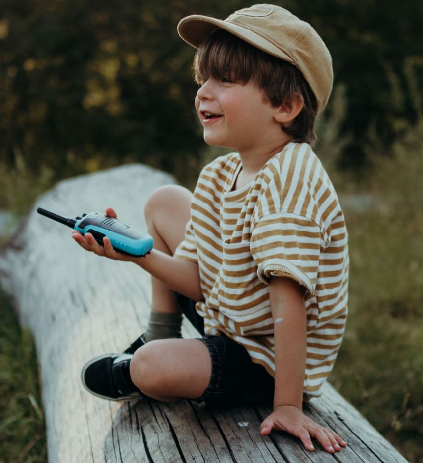 Walkie-Talkies mit Taschenlampe hellblau/rosa - Bild 3