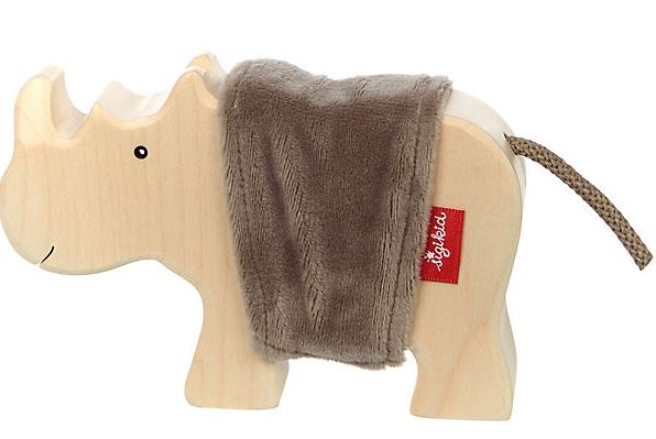 Holztier Nashorn Cudly Wudly - Bild 1