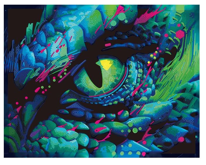 Diamond Painting Neon Drachenauge - Bild 3