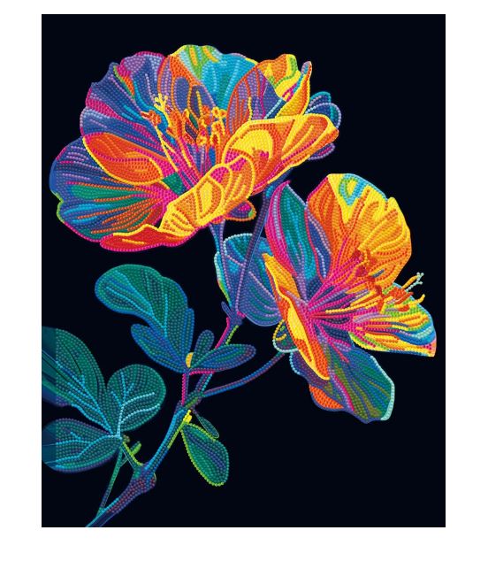 Diamond Painting Neon Blumen - Bild 3