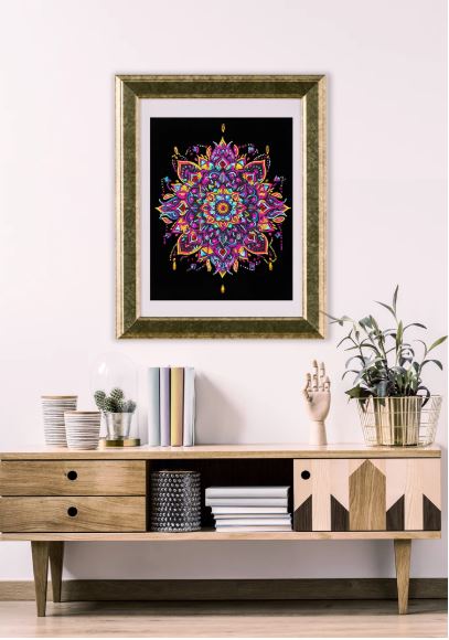 Diamond Painting Neon Mandala - Bild 3
