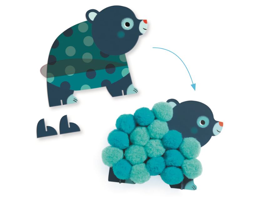 Grosse Pompoms Collagen Tiere - Bild 3