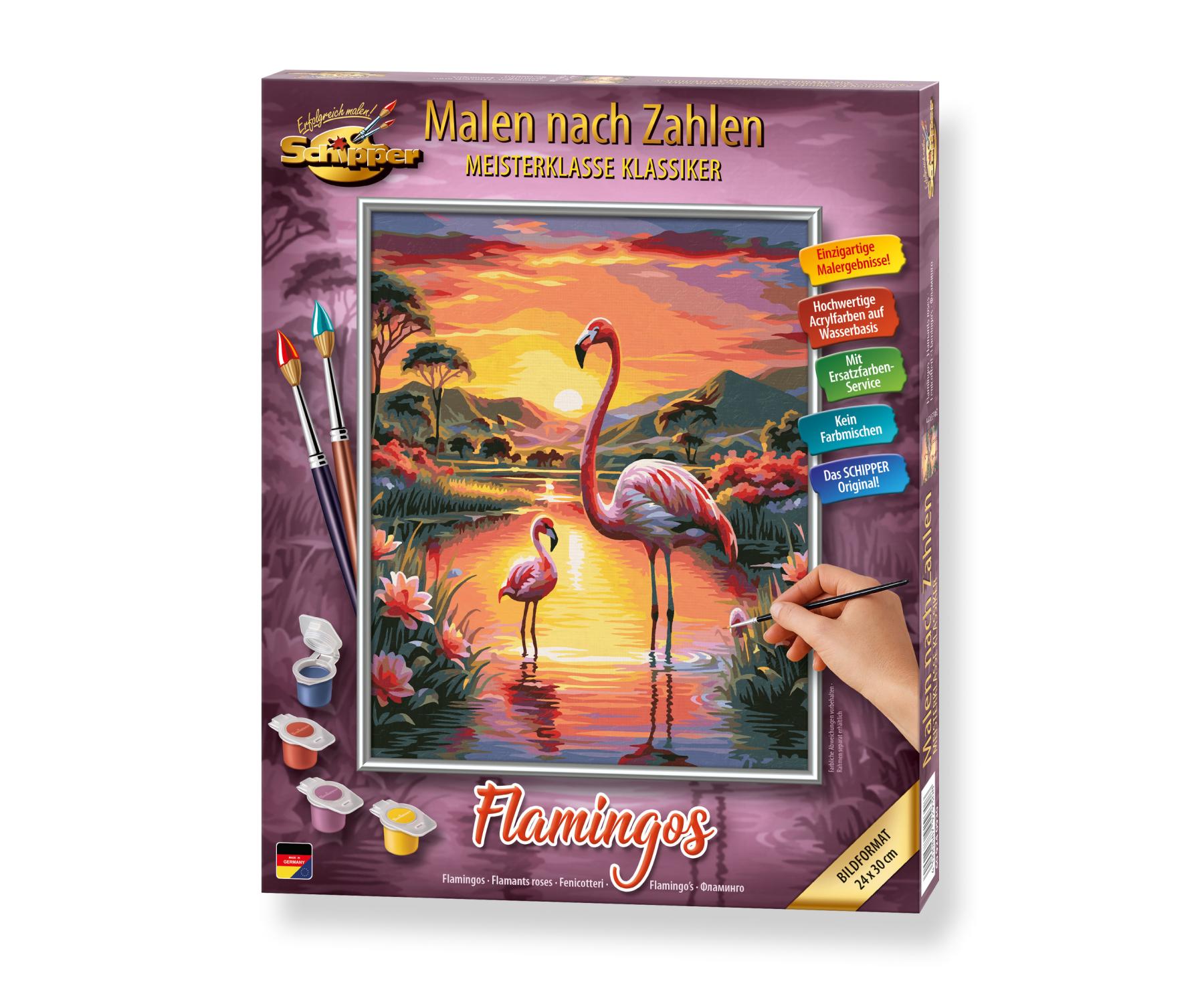 Schipper Flamingos Malen nach Zahlen 24x30cm - Bild 3