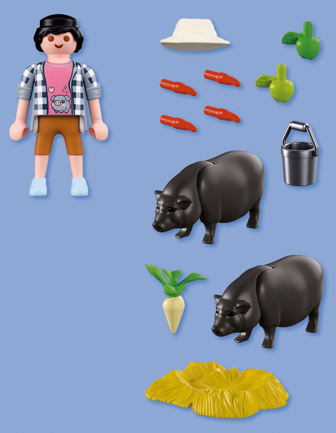 PLAYMOBIL Landwirt mit Hängebauchschwein 72171 - Bild 3
