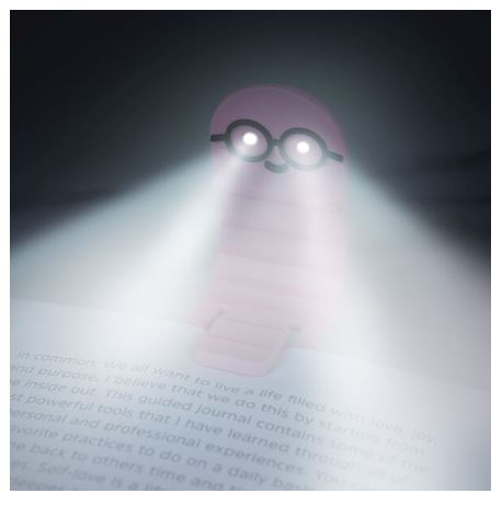 Lesezeichen mit Licht, Bücherwurm - Bild 3