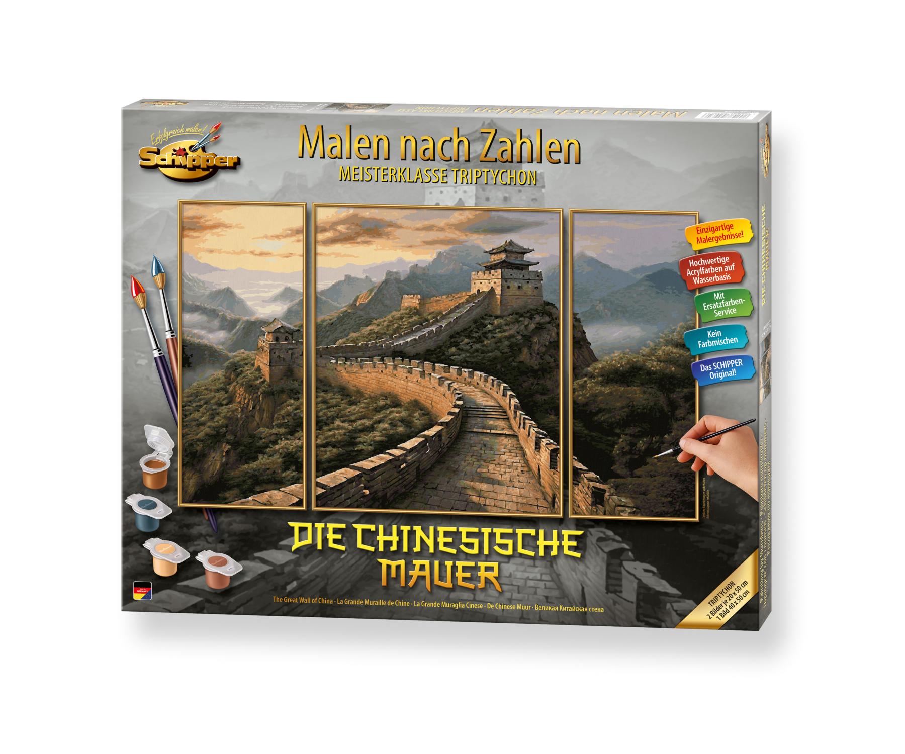 Schipper Die Chinesische Mauer Malen nach Zahlen Triptychon 50x80cm - Bild 3